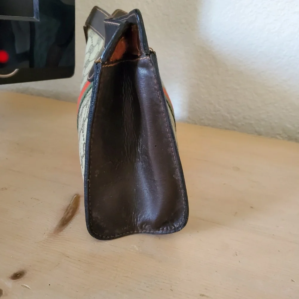 Vintage Gucci Parfums Monogram Cosmetic Bag 1970's - Picture 11 of 11